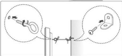 LG 47LM761T - Securing the TV to a wall - 2