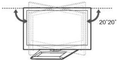 LG 47LM761T - Adjusting the angle of the TV to suit view - 1