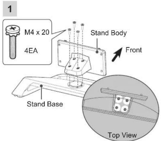 LG 47LM580S - Attaching the stand - 1