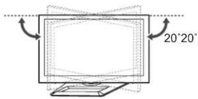 LG 47LM580S - Adjusting the angle of the TV to suit view - 1