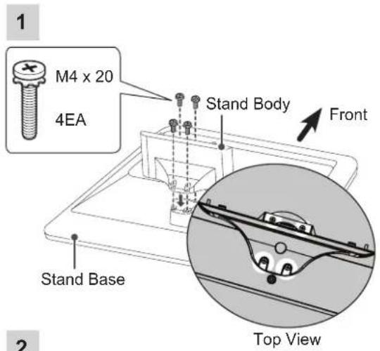 LG 47LM580S - Attaching the stand - 2