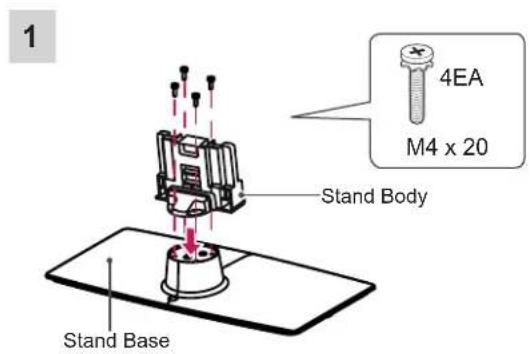 LG 22LS3590 - Attaching the stand - 11