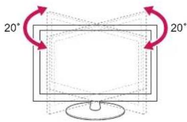LG 22LS3590 - Adjusting the angle of the TV to suit view - 1