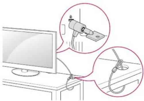 LG 22LS3590 - Using the Kensington security system - 1