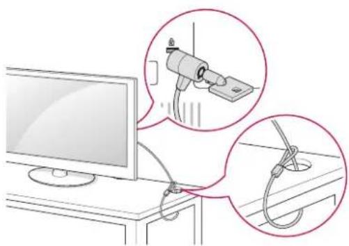 LG 22LS3590 - Использование системы безопасности Kensington - 1