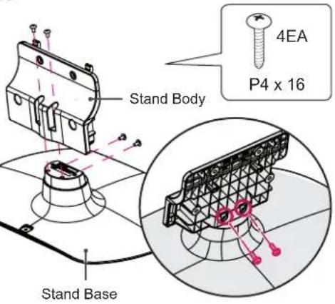 LG 22LS3590 - Attaching the stand - 2