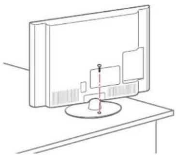 LG 22LS3590 - Securing the TV to a table - 1