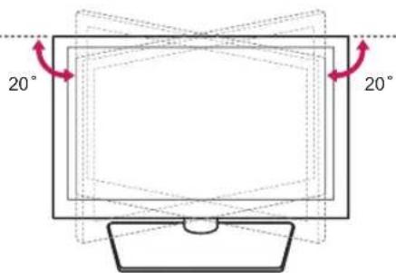 LG 50PN451D - Adjusting the angle of the TV to suit view - 1