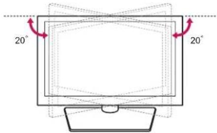 LG 42PN451D - Adjusting the angle of the TV to suit view - 1