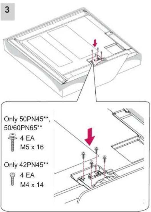LG 42PN451D - Attaching the stand - 2