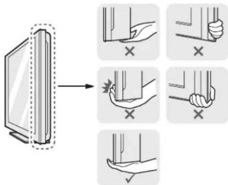 Diagram illustrating how to adjust or break a screen, showing step-by-step states of hand positioning and adjustment.