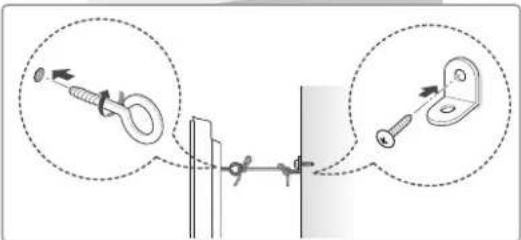Diagram illustrating a mechanical assembly with labeled parts and directional arrows indicating motion or force directions.