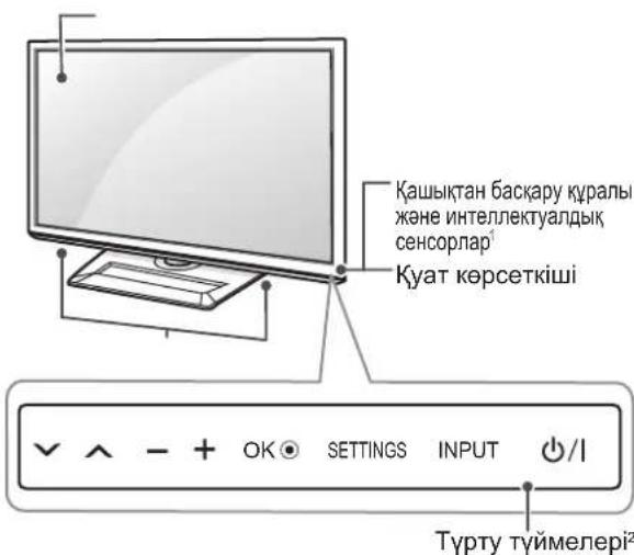 Кашыктан баскару күралы және интеллектуалдык сенсорлар¹ Куат көрсеткіші ✓ ∧ - + OK ⭕ SETTINGS INPUT ⏻/І Түрту түймелері²