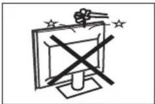 Warning symbol showing a computer monitor with a 'X' crossed out, indicating no protection or error.