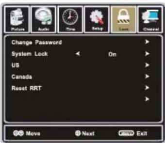 Change Password System Lock US Canada Reset RRT