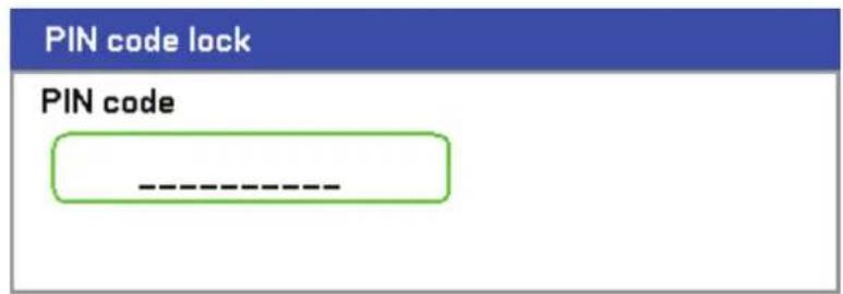 PIN code lock PIN code --------