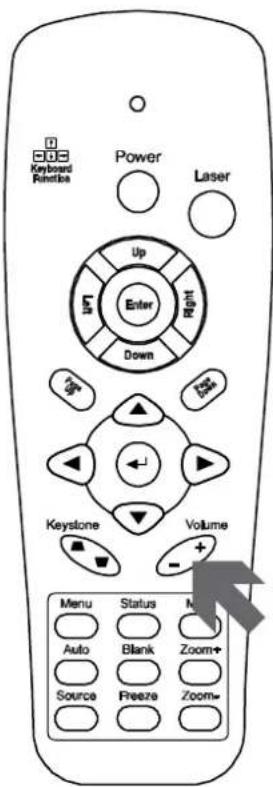 008 Keyboard Rinstle Power Laser Up Enter Right Down Up Up Keystone Volume Menu Status No Auto Blank Zoom+ Source Freeze Zoom- +