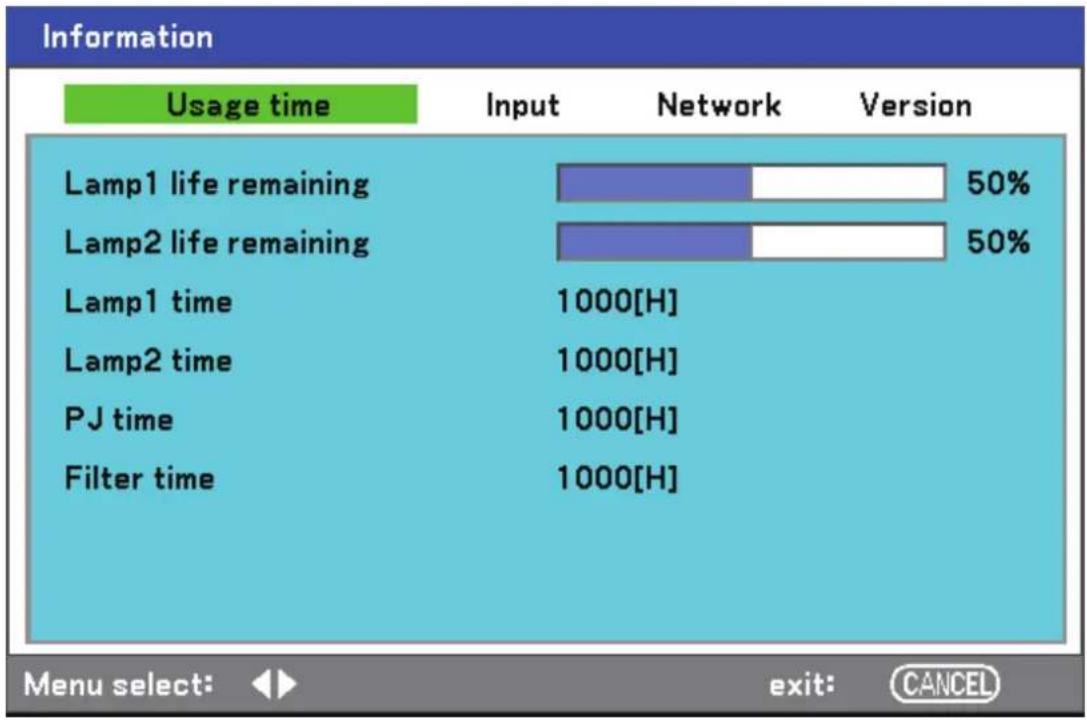 VIVITEK D6010 - Usage time - 1