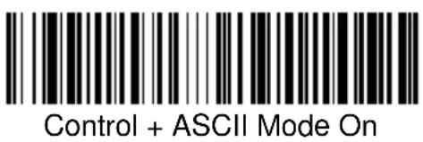 Control + ASCII Mode On