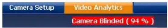 Camera Setup Video Analytics Camera Blinded ( 94 % )