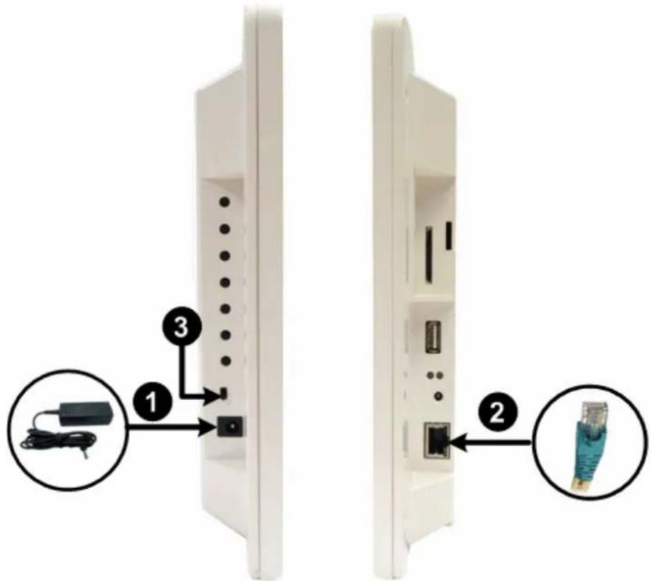 Diagram showing two device ports with labeled connectors and cable, highlighting one as a cable connector.