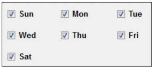 Sun Mon Tue Wed Thu Fri Sat