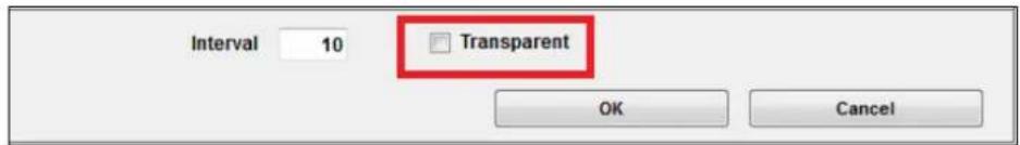 Interval 10 Transparent OK Cancel