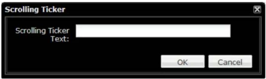 Scrolling Ticker Scrolling Ticker Text: OK Cancel