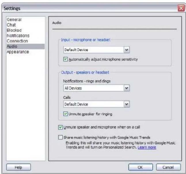 PLANTRONICS MX500i - Settings for Google Talk: - 2