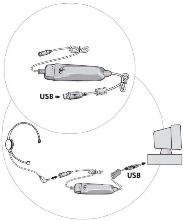 PLANTRONICS MX500i - Setting Up Your USB Adapter: - 1
