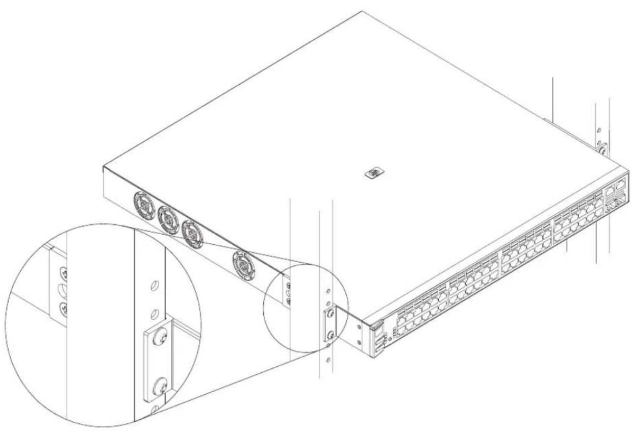 HP ProCurve 2600-8-Power - Rack Mounting the 2626-PWR and 2650-PWR switches - 2