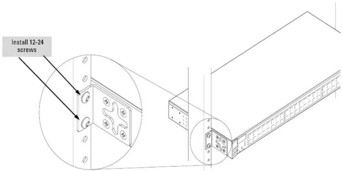 Install 12-24 screws