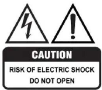 CAUTION RISK OF ELECTRIC SHOCK DO NOT OPEN