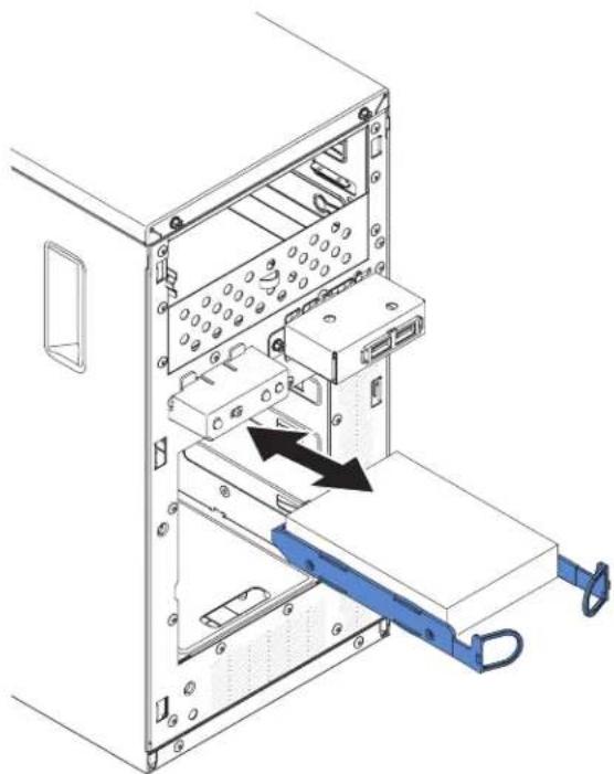 LENOVO System x3100 M4 - Removing a simple-swap hard disk drive - 1
