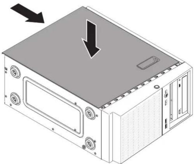 LENOVO System x3100 M4 - Installing the side cover - 1