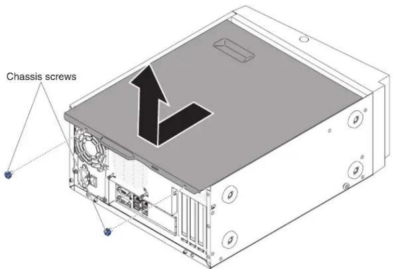 LENOVO System x3100 M4 - Removing the side cover - 1