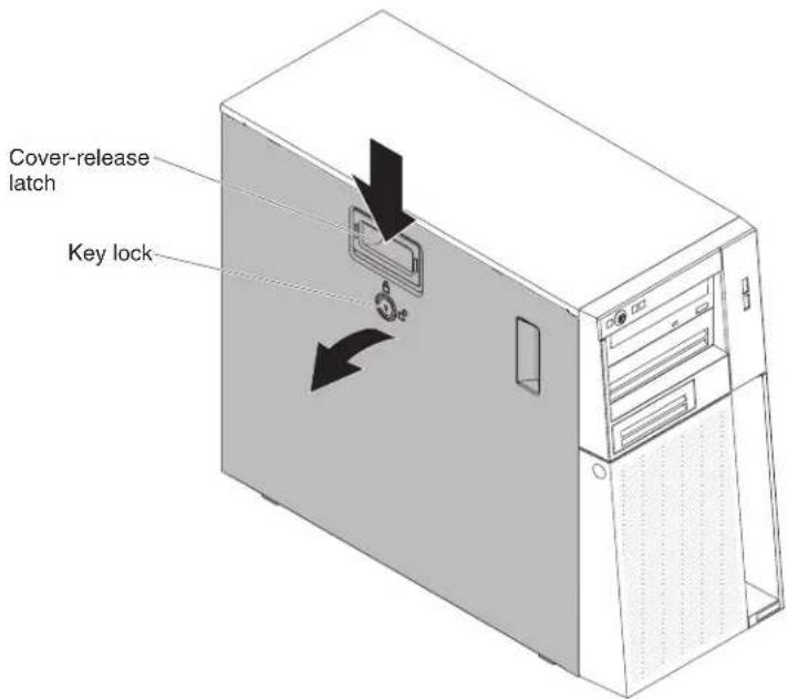 LENOVO System x3100 M4 - Removing the side cover - 2