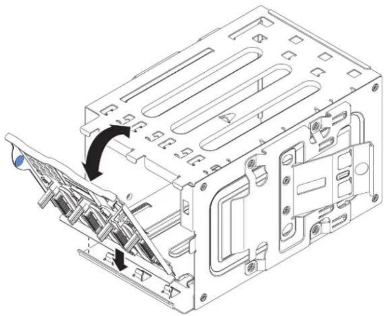 LENOVO System x3100 M4 - Installing the simple-swap backplate - 2