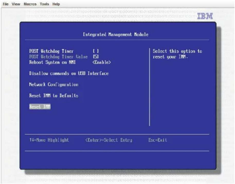 LENOVO System x3100 M4 - Resetting the IMM2 with the Setup utility - 1