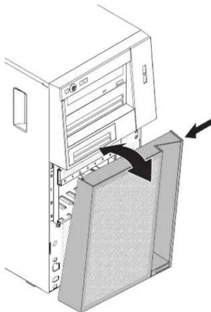LENOVO System x3100 M4 - Removing the lower bezel - 1