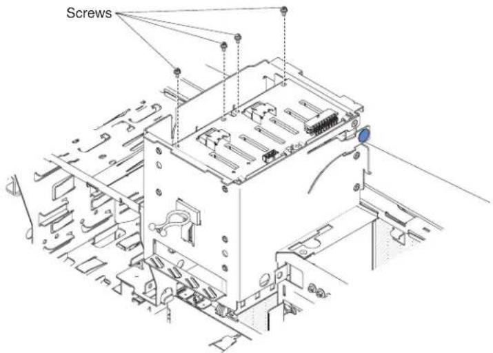 LENOVO System x3100 M4 - Installing the hot-swap hard disk drive backplane - 2