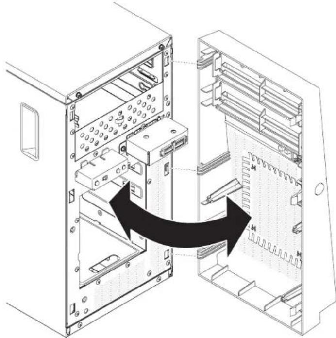 LENOVO System x3100 M4 - Installing the bezel - 1