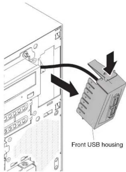 LENOVO System x3100 M4 - Removing the front USB connector assembly - 3