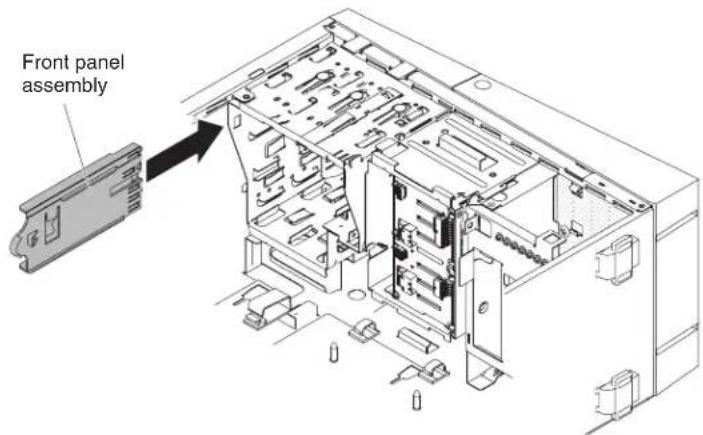 LENOVO System x3100 M4 - Installing the front-panel assembly - 2
