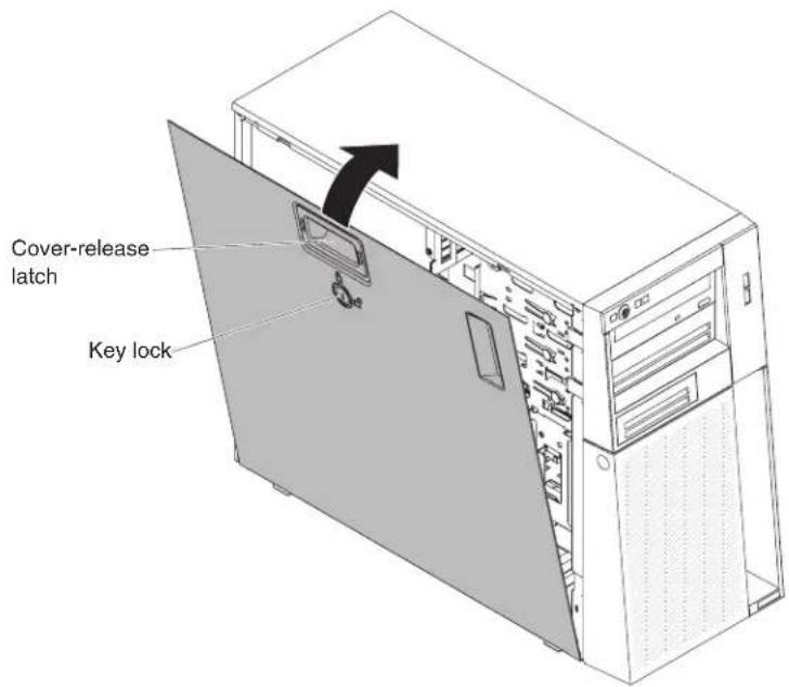 LENOVO System x3100 M4 - Installing the side cover - 2