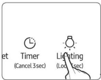 et Timer (Cancel 3sec) Lighting (Loc 1 sec)