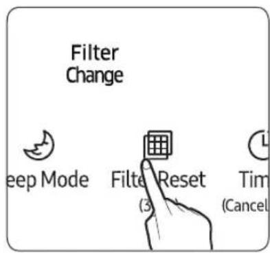 Filter Change eep Mode Filter Reset (3) Tim (Cancel)