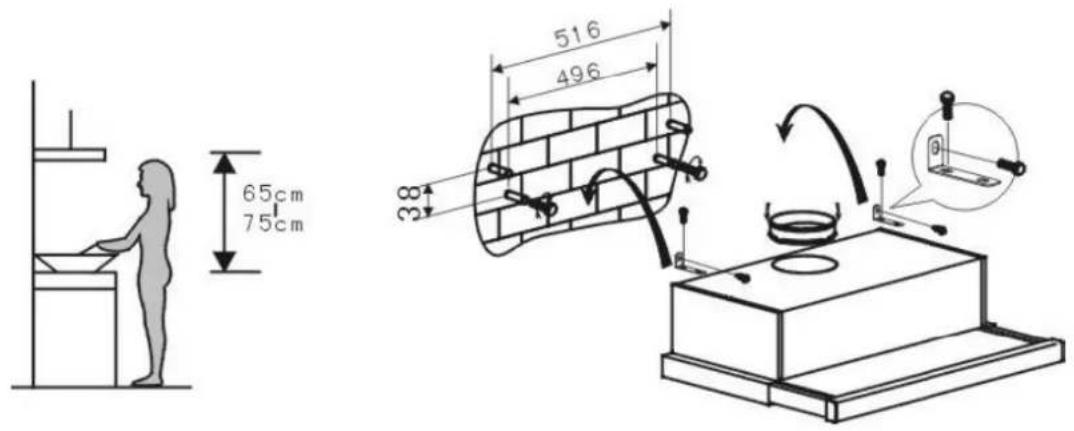 Everdure RBES62B2 - INSTALLATION OF THE EVERDURE RBES622 AND RBES62B2 RANGEHOOD DIRECTLY TO A WALL - 1