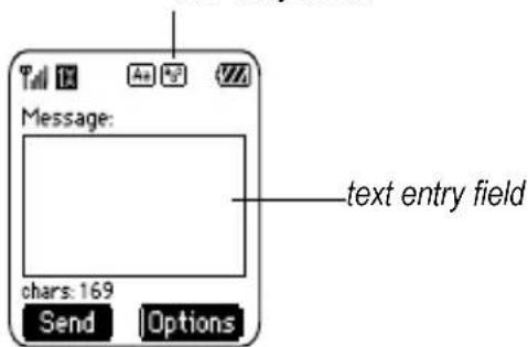 Message: texts entry field chars: 169 Send Options