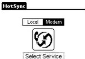 HotSync Local Modem Select Service